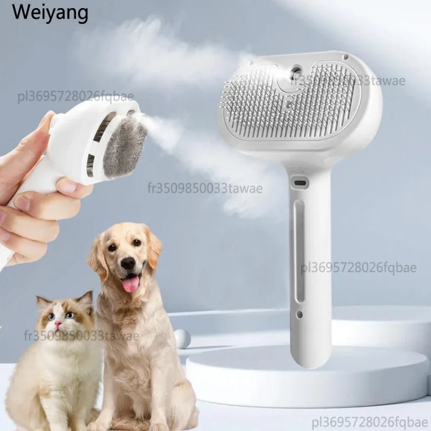 Cepillo de Vapor para Mascotas — Elimina el Pelo, Masajea y Humedece en Un Solo Paso - TrendyNova