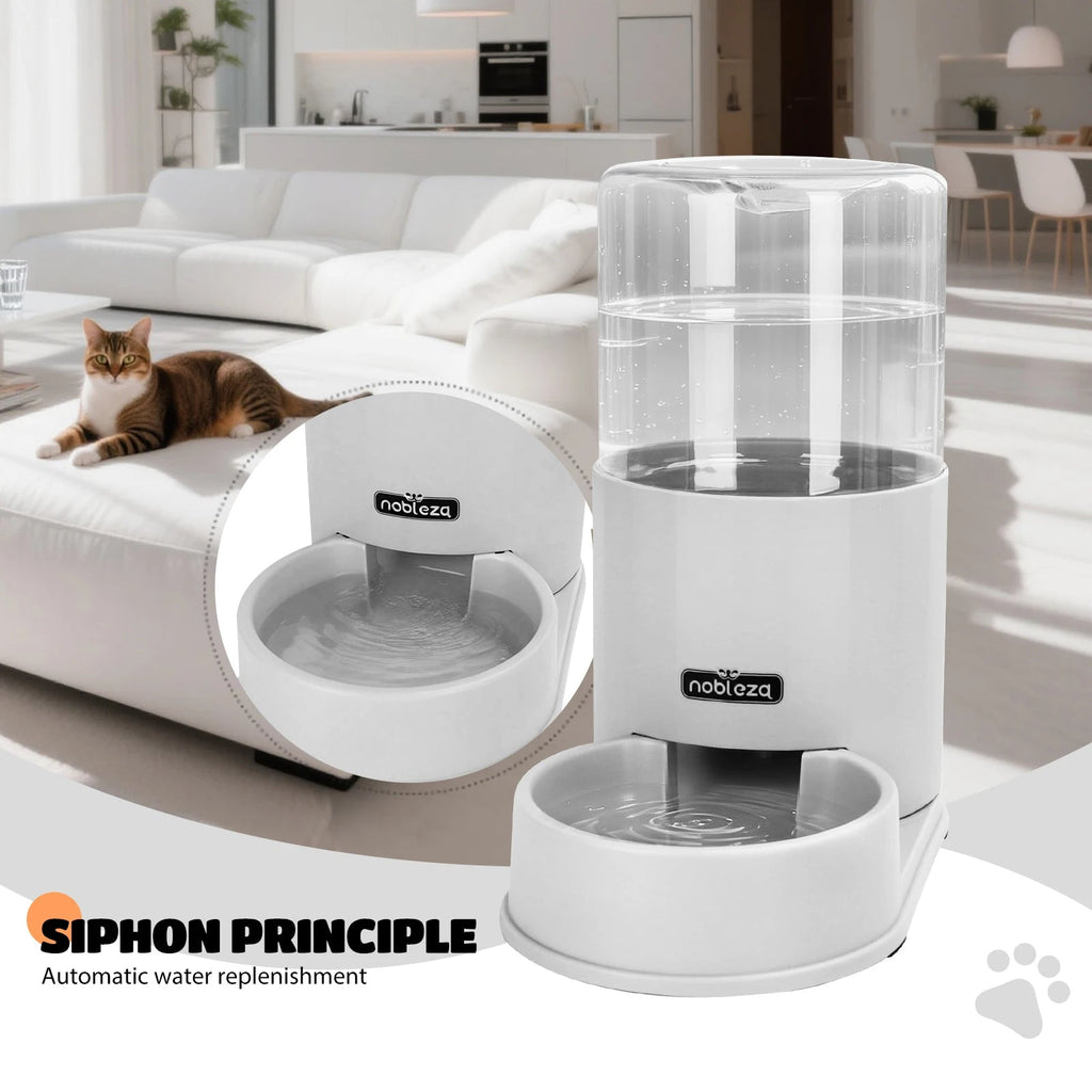 Comedero y Bebedero Automático Nobleza 3.8L — Pack 2 Unidades para Perros y Gatos - TrendyNova