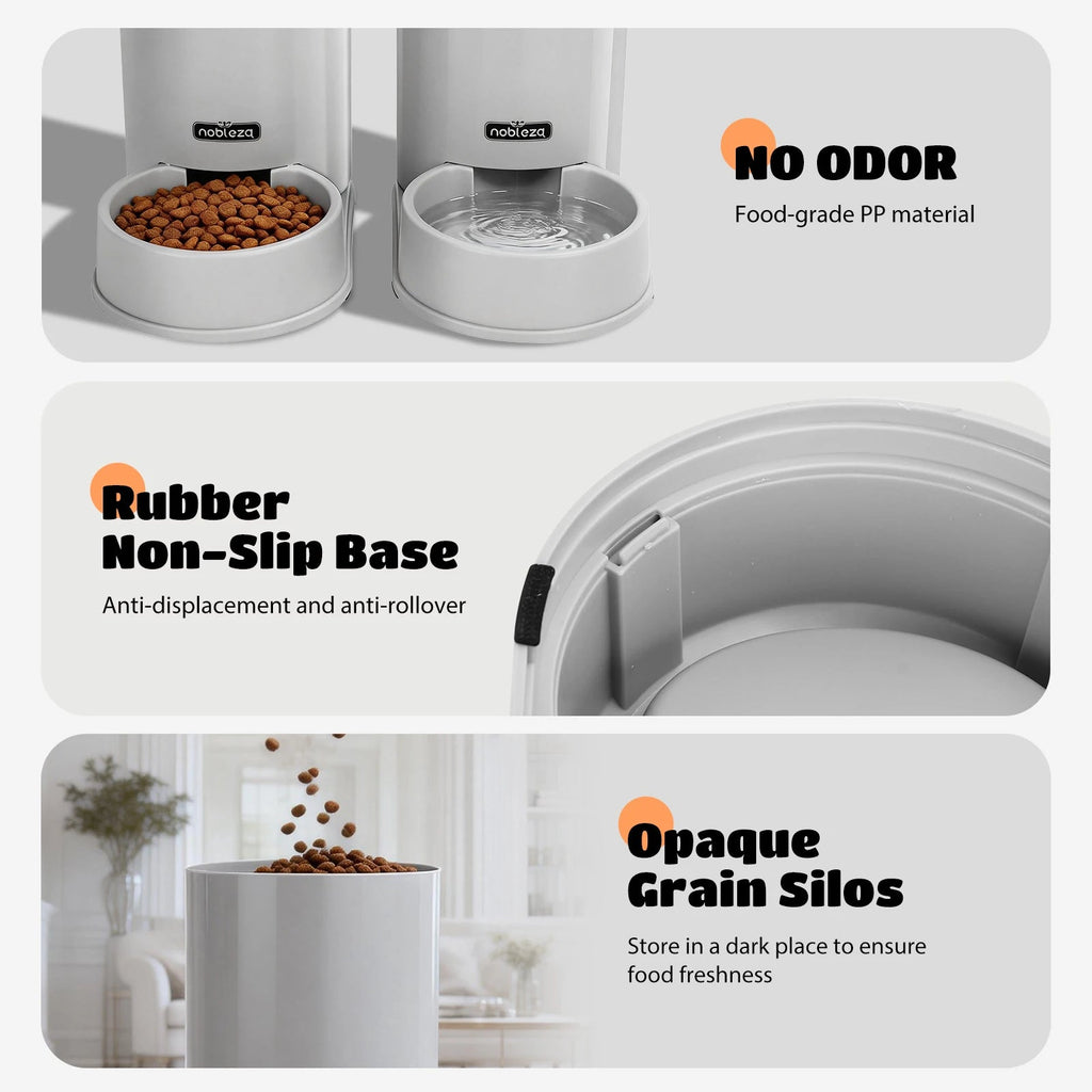 Comedero y Bebedero Automático Nobleza 3.8L — Pack 2 Unidades para Perros y Gatos - TrendyNova