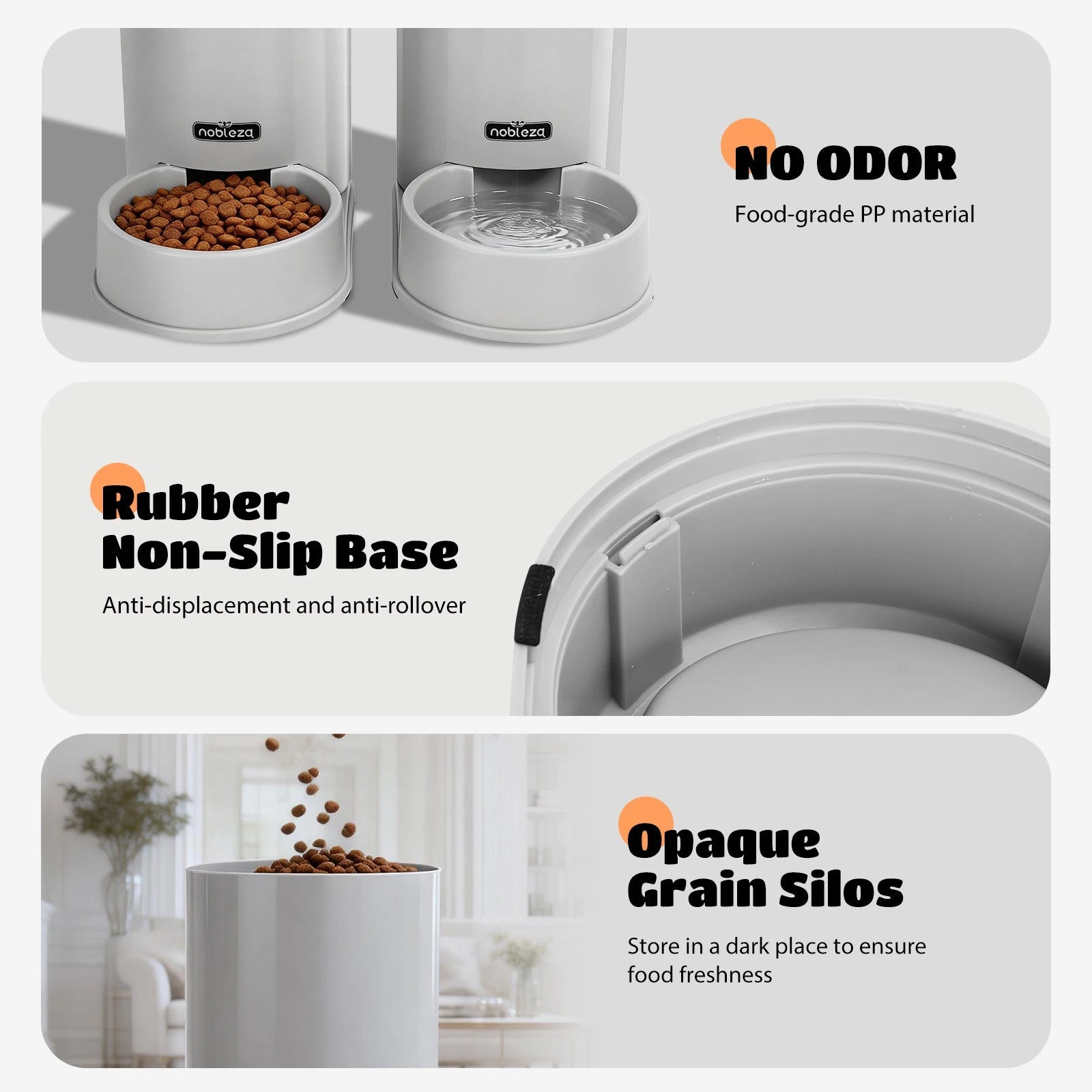 Comedero y Bebedero Automático Nobleza 3.8L — Pack 2 Unidades para Perros y Gatos - TrendyNova